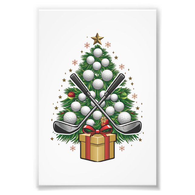 Golf Equipment Christmas Tree Christmas Golf Fotodruck (Vorne)