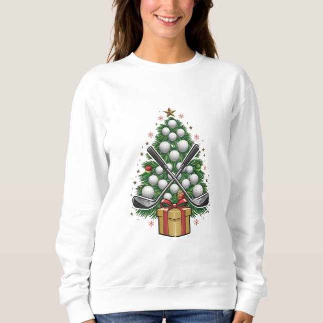 Golf Equipment Christmas Tree Christmas Golf Sweatshirt (Vorderseite)