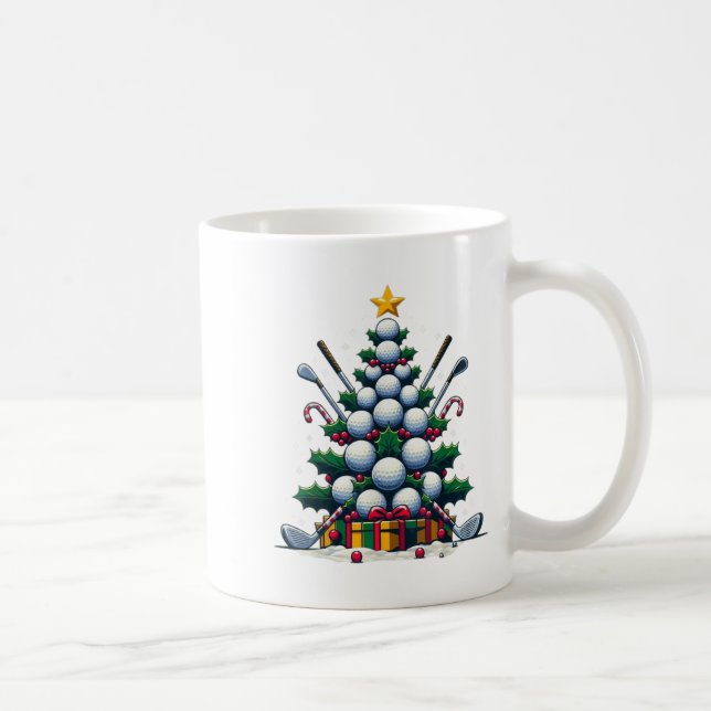 Golf Equipment Christmas Tree Weihnachtsbaum Golfe Kaffeetasse (Rechts)