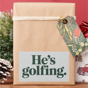 Golf Er ist Golf spielender Ehemann Geschenke Lust Rechteckiger Aufkleber
