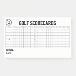 Golf-Ergebniskarten Post-it Klebezettel