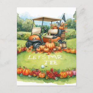 Golf Erntedank zum Thema Golfer Postkarte