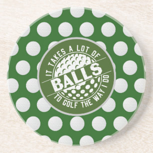 Golf, es braucht eine Menge Kugeln, um so zu Golf  Getränkeuntersetzer