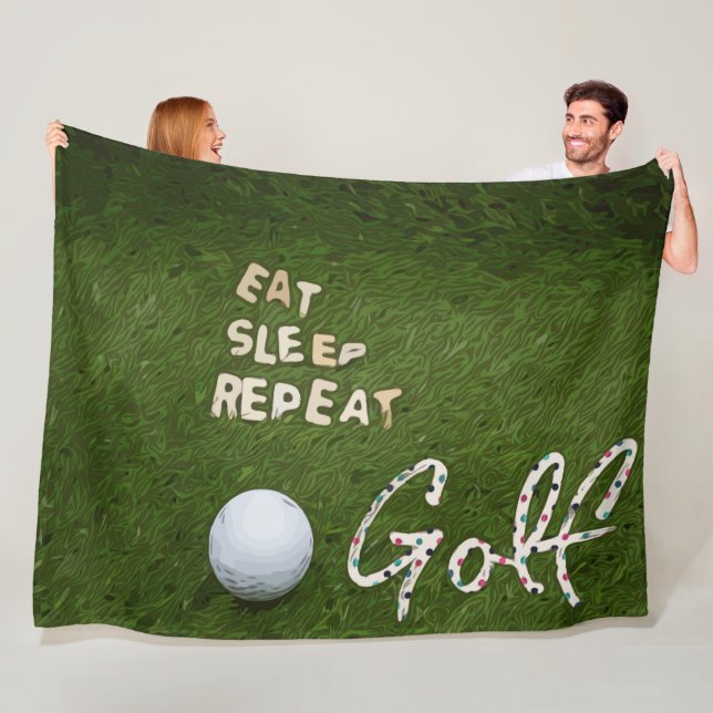 Golf essen Schlaf Golf wiederholen mit Golfball au Fleecedecke (Beispiel)