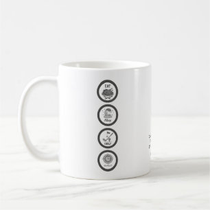 Golf Essen Schlafen Wiederholen Golfspieler Person Kaffeetasse
