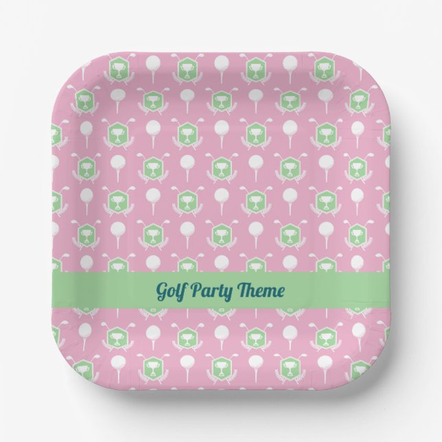 Golf Event Celebration Paper Plate Pappteller (Vorderseite)