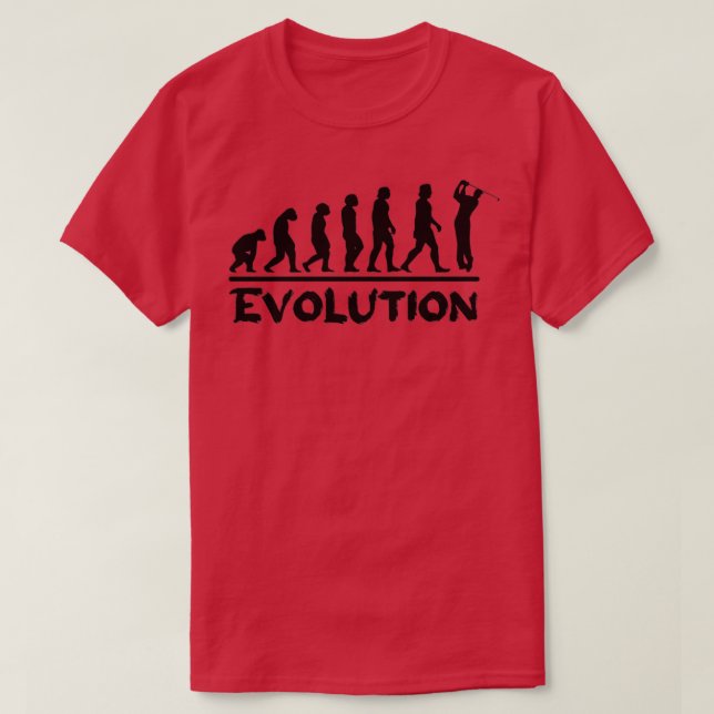 Golf Evolution Funny Gift Spaß Golfspieler Geschen T-Shirt (Design vorne)