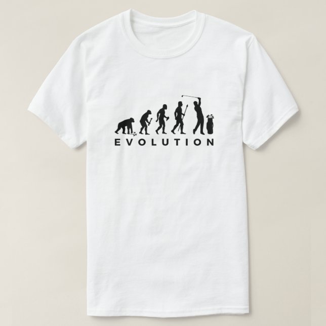 Golf Evolution lustige T-Shirt Golfer Spaß (Design vorne)