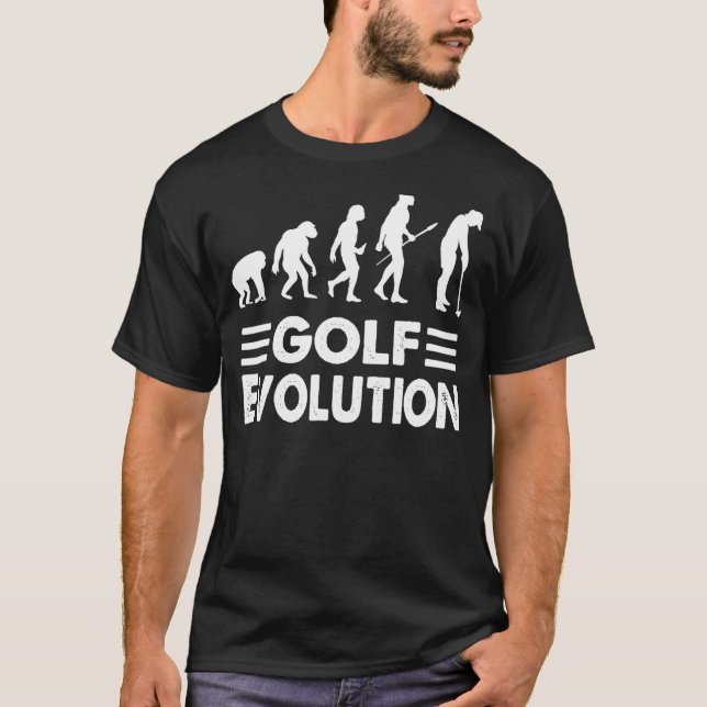 Golf Evolution Man Golf for Men Women Spaß T-Shirt (Vorderseite)