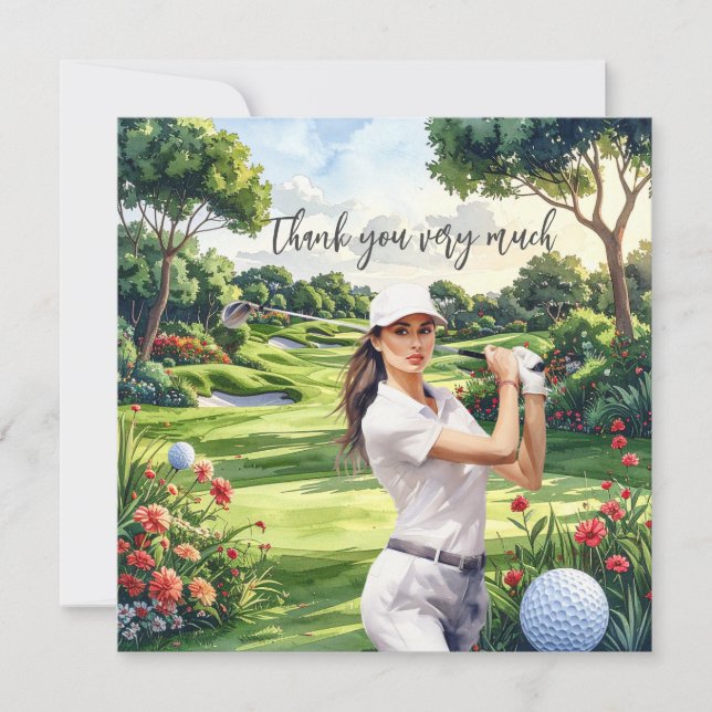 Golf Fairway Dankbarkeit: Danke Karte (Vorderseite)