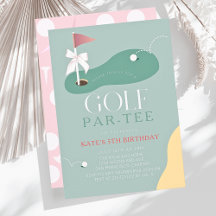 Golf Fairway Rosa Flagge Schleife Mädchen-Geburtst