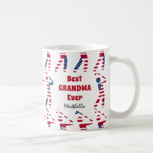 GOLF FAN Beste GRANDMA je Personalisierte US-Flagg Kaffeetasse