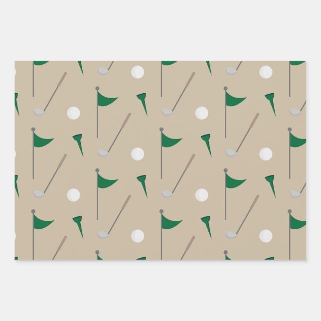 Golf Fan Geschenk, Golfgeschenk, Sportkletter Must Geschenkpapier Set (Vorderseite)