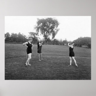 Golf Fashion der 1920er Jahre Poster