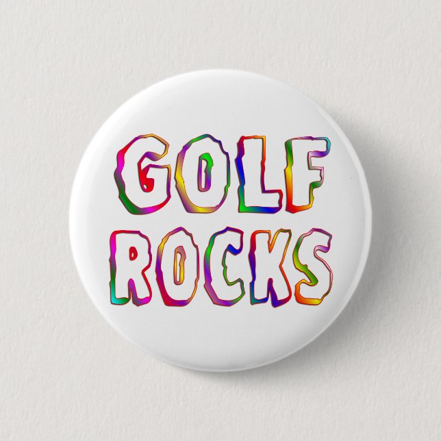 Golf-Felsen Button (Vorderseite)