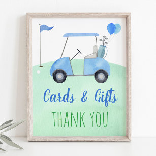Golf First Birthday Par-T Cards & Gifts Unterschri Poster