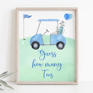 Golf First Birthday Par-T Guess Wie viele Spiel Poster