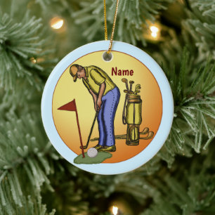 Golf Flag Vater Golf Keramik Ornament