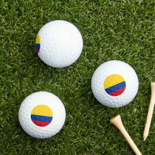 Golf / Flagge / Bandera de Colombia Golfball