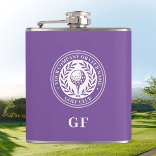 Golf-Flasche mit individuellem Namen und Monogramm Flachmann