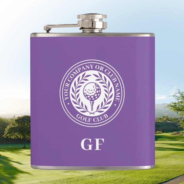 Golf-Flasche mit individuellem Namen und Monogramm Flachmann (Von Creator hochgeladen)