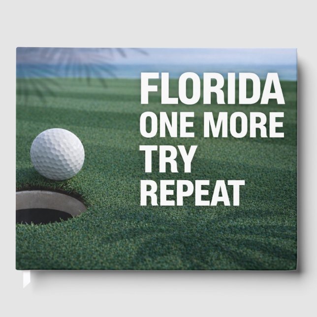 Golf Florida mit Ball auf Grün  Gästebuch (Vorderseite)