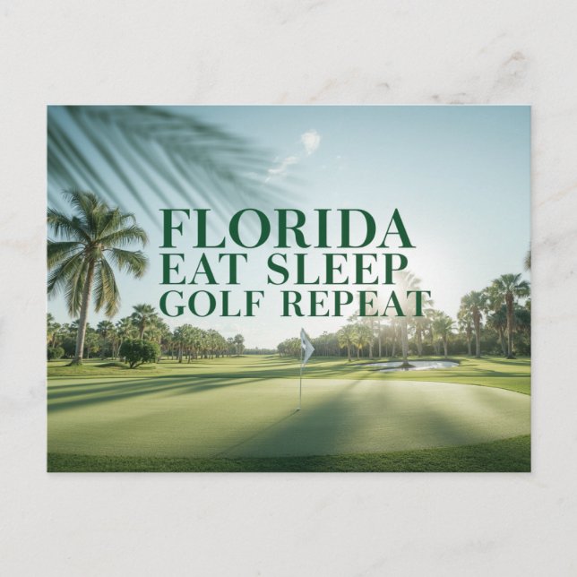 Golf Florida mit Ball auf Grün  Postkarte (Vorderseite)