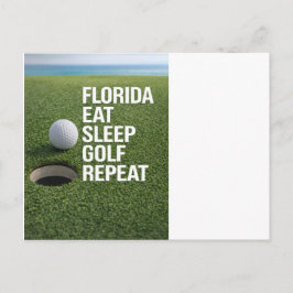 Golf Florida mit Ball auf Grün Postkarte