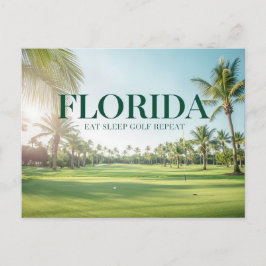 Golf Florida mit Ball auf Grün  Postkarte