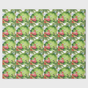 Golf Florida mit Flamingo-Ruhestand-Thema Geschenkpapier