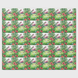 Golf Florida mit Flamingo-Ruhestand-Thema Geschenkpapier