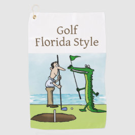 Golf Florida Style mit Alligator Caddie Golfhandtuch
