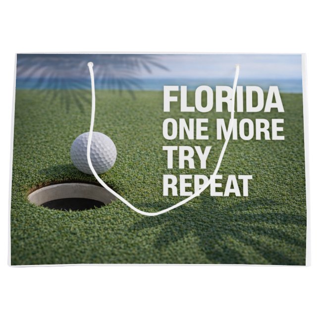 Golf Florida Thema Große Geschenktüte (Vorderseite)