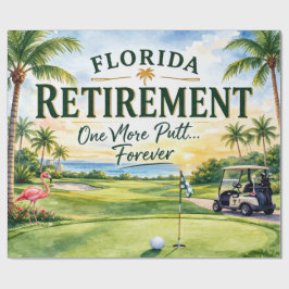 Golf Florida Thema mit Flamingo-Ruhestand Geschenkpapier