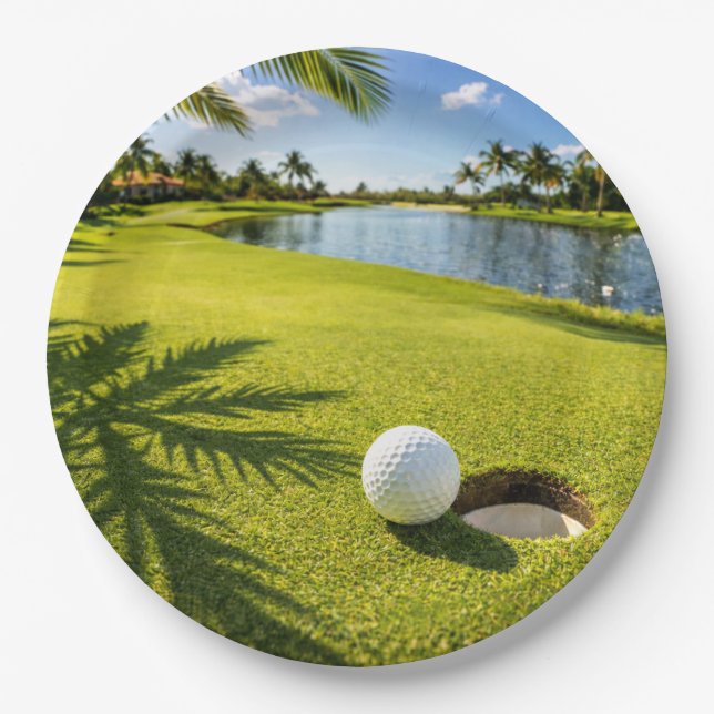 Golf Florida Thema  Pappteller (Vorderseite)