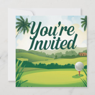 Golf Florida Thema “Sie sind eingeladen” Einladung
