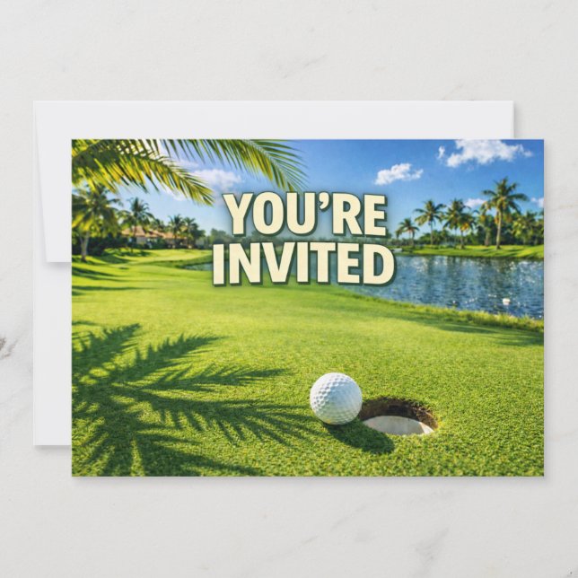 Golf Florida Thema - Sie sind eingeladen Einladung (Vorderseite)