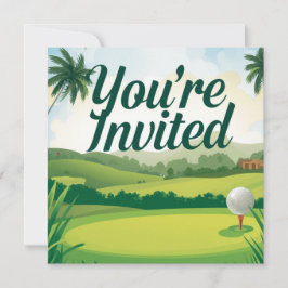 Golf Florida Themed “You’re Invited” invitation  Einladung