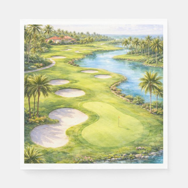 Golf Florida Themen Servietten (Vorderseite)