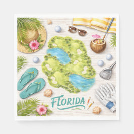 Golf Florida Themen-Servietten Serviette