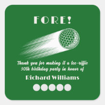 Golf Fore Tee-Riffic Grünes 50. Geburtstagsfeier