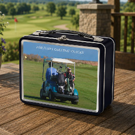 Golf Foto Caddy Snacks Golfer's Metal Lunch Box