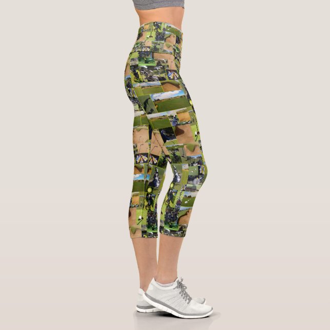 Golf Foto Collage Capri Leggings (Rechts)