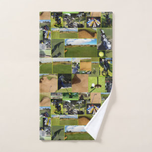 Golf Foto Collage Handtuch