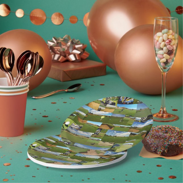Golf Foto Collage, Paper Party Teller (Multi)