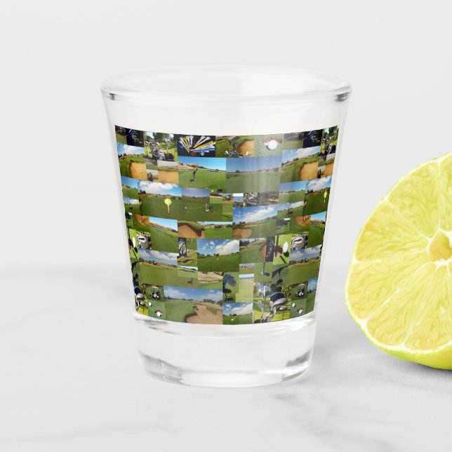 Golf, Foto Collarge, Shot Glass Schnapsglas (Vorderseite)