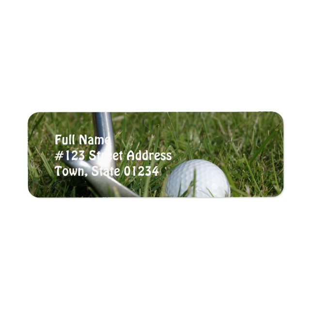 Golf Foto Mailing Label (Vorne)