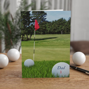 Golf-Foto-Vatertagskarte für golfenden Vater Karte