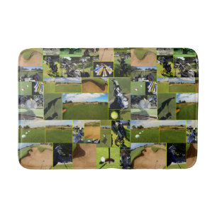 Golf-Fotocollage, Memory-Schaum Badematte