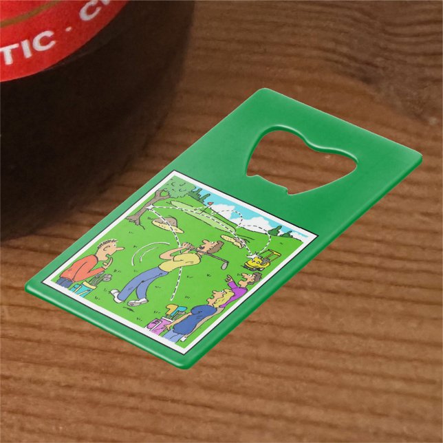 Golf Freak Shot & Bunker Cartoon. Geldbeutel Flaschenöffner (Von Creator hochgeladen)